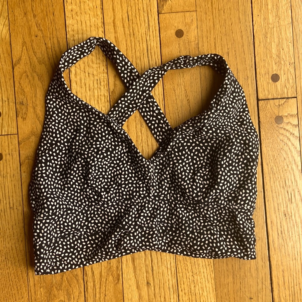 Buffbunny Alpha Bra in black bossy print.